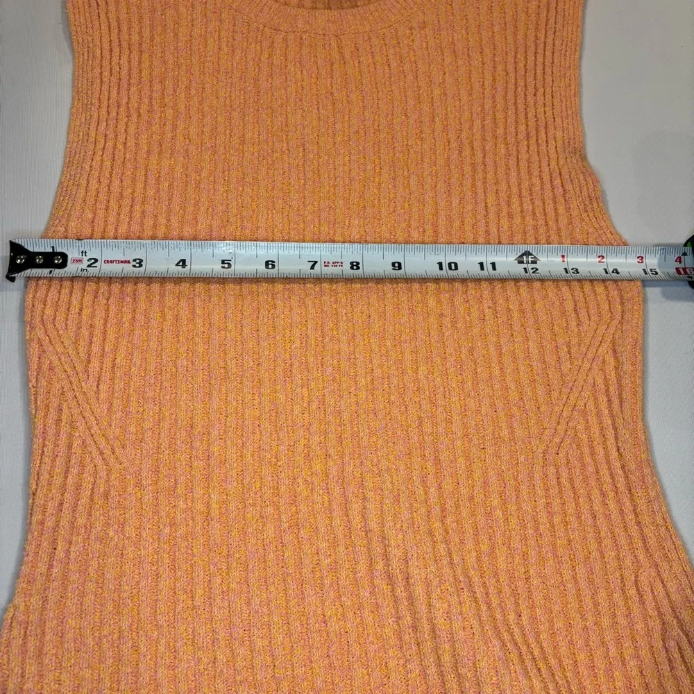 ZARA Orange Creamsicle Sleeveless Knit Ribbed‎ Dress Size Large